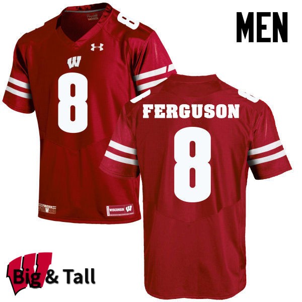 Wisconsin Badgers Men's #36 Joe Ferguson NCAA Under Armour Authentic Red Big & Tall College Stitched Football Jersey BG40E45EG